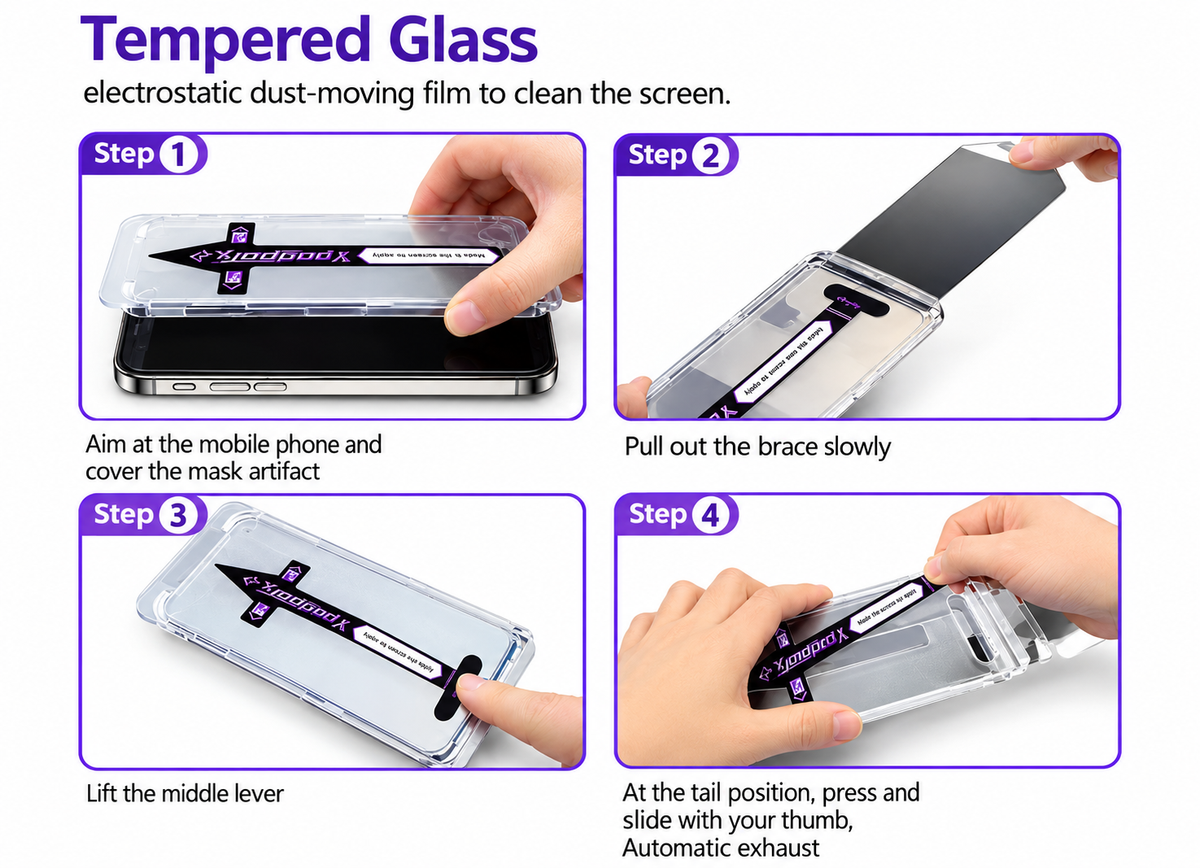 MANZAR - IPHONE 18 PRO MAX SCREEN PRIVACY GLASS WITH SELF-APPLY-KIT